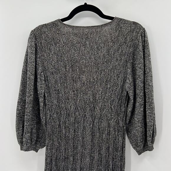 Max Studio Puff Sleeve Sweater Dress - Gray - Small - Picture 6 of 6